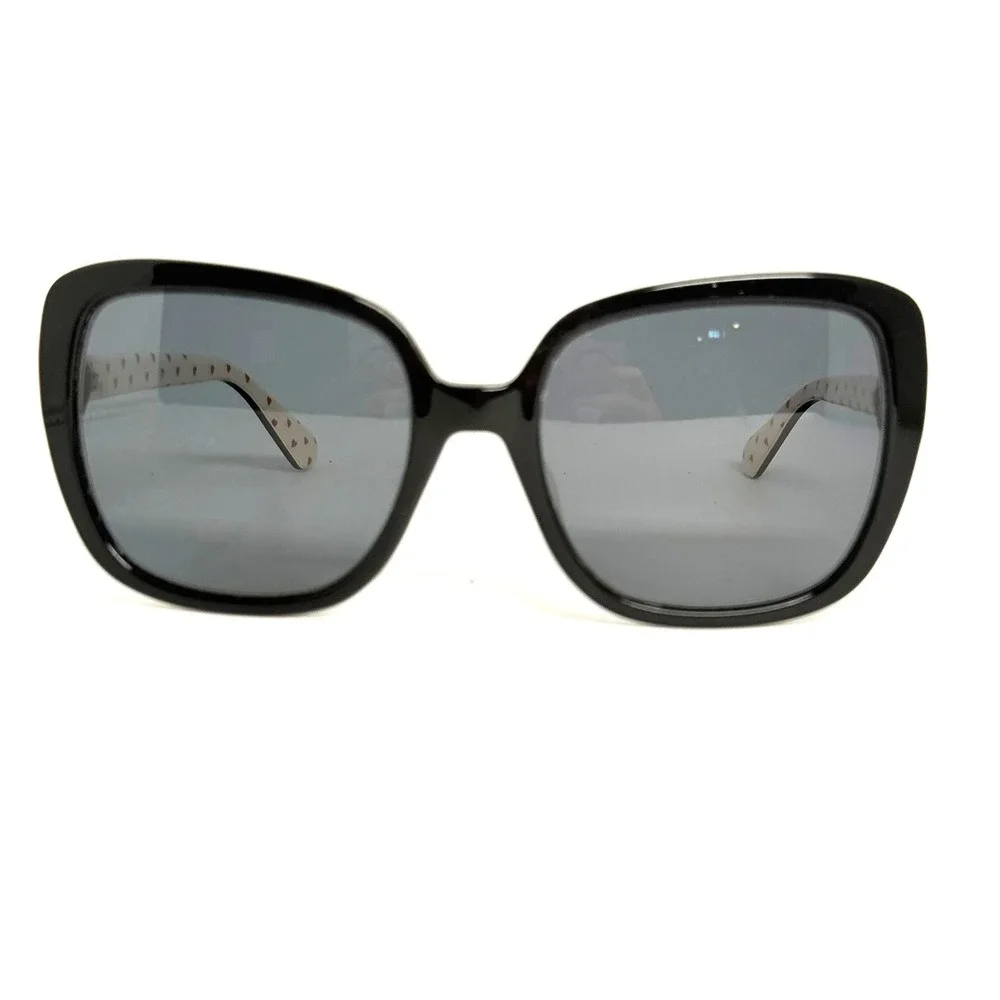 Kate Spade Wilhemina/S Sunglasses Black Square Heart Pattern 807JP 55-18-140